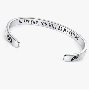 Silver Cuff Bracelet with Engraving